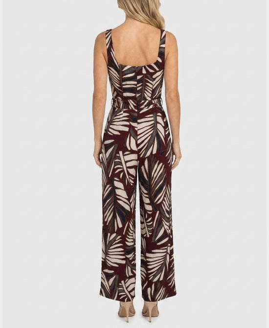 
Printed Jumpsuit in BURGUNDY MULTI view 2