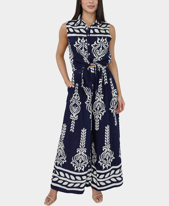 Printed Top & Pants - 2 Pc Set view 1