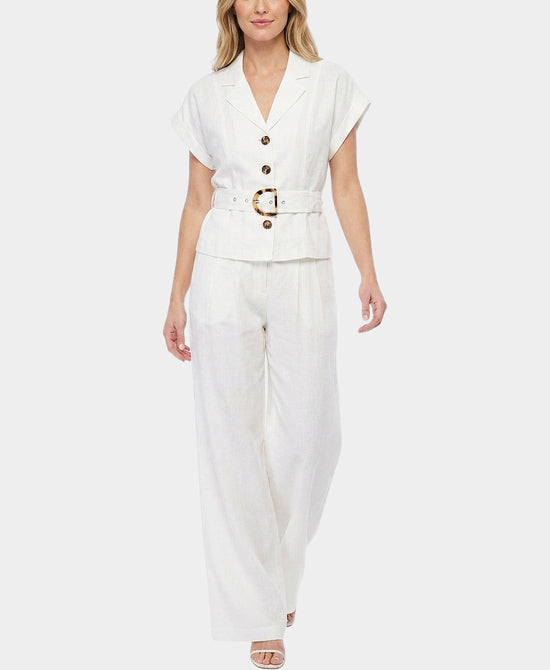 
Solid Top & Pants - 2 Pc Set in WHITE view 1