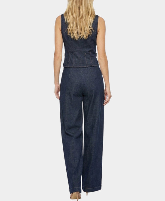 
Denim Vest Top & Pants - 2 Pc Set in DARK WASH view 2