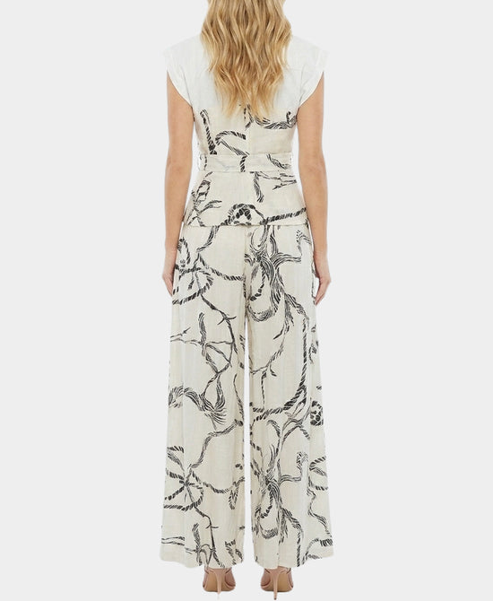 
Printed Top & Pants - 2 Pc Set in CREAM/BLACK view 2