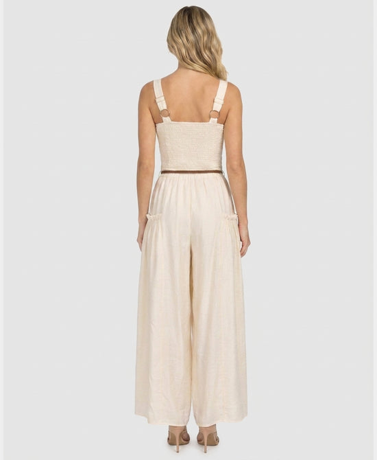 
Twisted Top & Wide Leg Pants - 2 Pc Set in IVORY view 2
