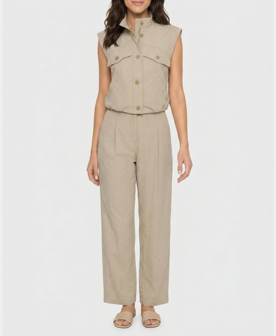 
Bubble Top & Pants - 2 Pc Set in BEIGE view 1