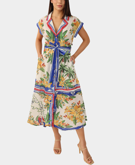 Floral Print Midi Dress view 1