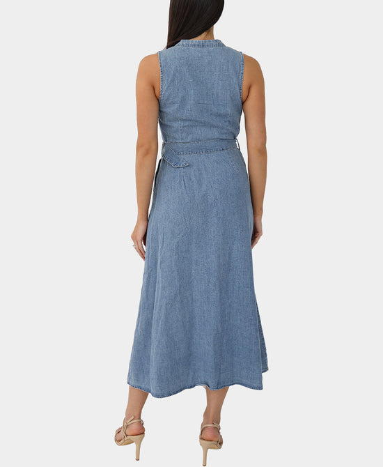 Denim Midi Dress view 2
