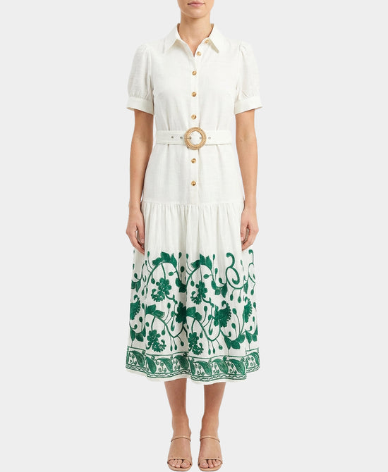 Floral Embroidered Midi Dress view 1