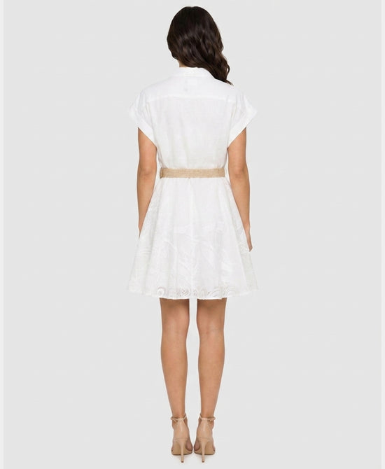 
Embroidered Detail Dress in WHITE view 2