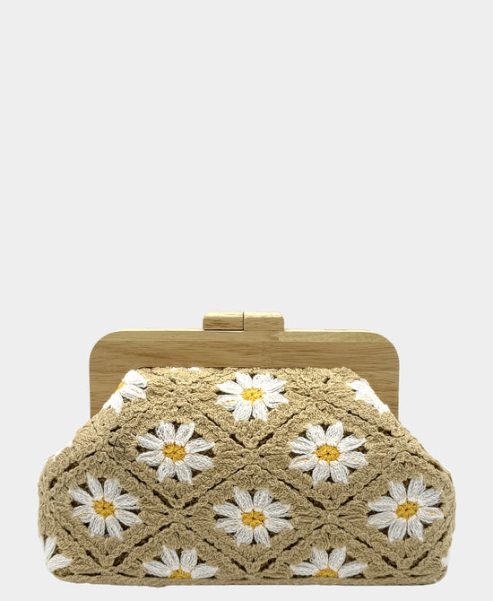 Crochet Daisy Clutch Bag view 1