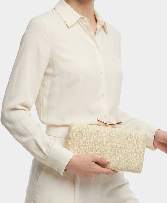 
Woven Clutch Bag in IVORY view 2