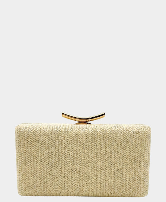 
Woven Clutch Bag in IVORY view 1