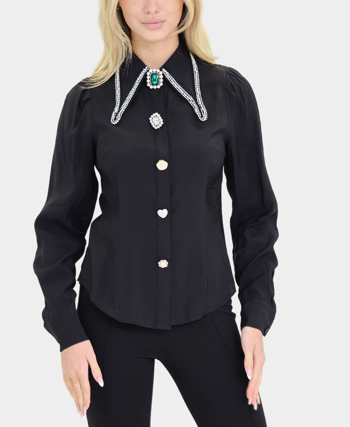 Blouse w/ Jewel Buttons view 1