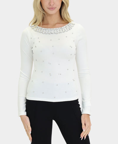 Top w/ Jewel Rhinestones image 1