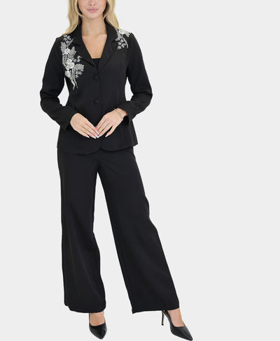 Blazer w/ Sequins & Jewels & Pant - 2 Pc Set image 1