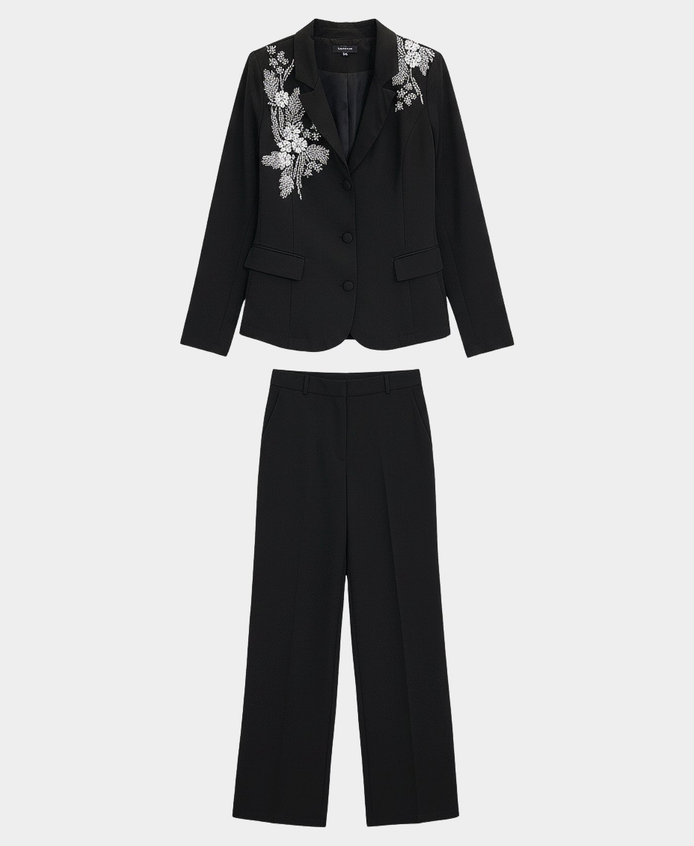 Blazer w/ Sequins & Jewels & Pant - 2 Pc Set view 2