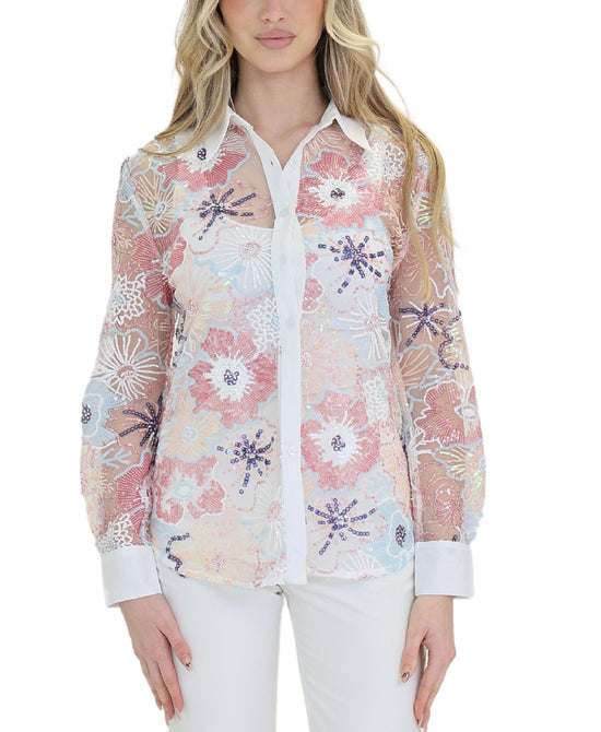 Sequin Flower Blouse view 