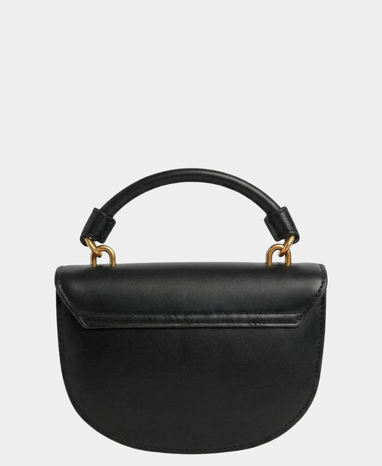 
Half Moon Handbag w/ Gold Detail in BLACK view 2