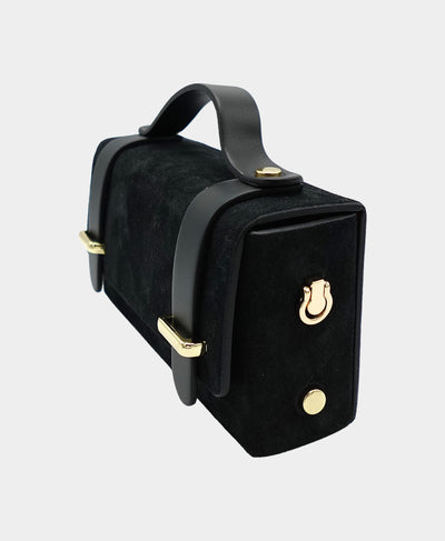 Small Suede Buckle Handbag image 3