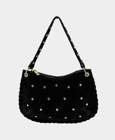 Suede Studded Shoulder Bag image 1