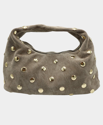 Suede Studded Shoulder Bag image 1