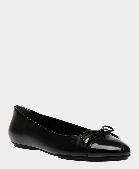 
Patent Cap Toe Bow Ballet Flat in BLACK view 1