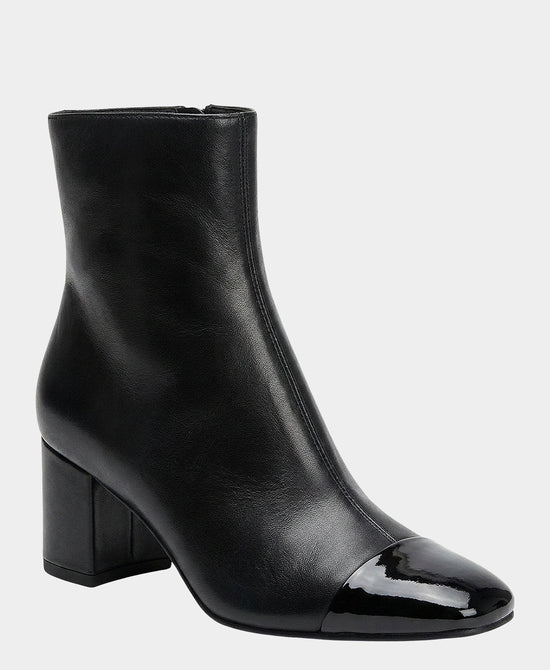 
Patent Cap Toe Bootie in BLACK view 1