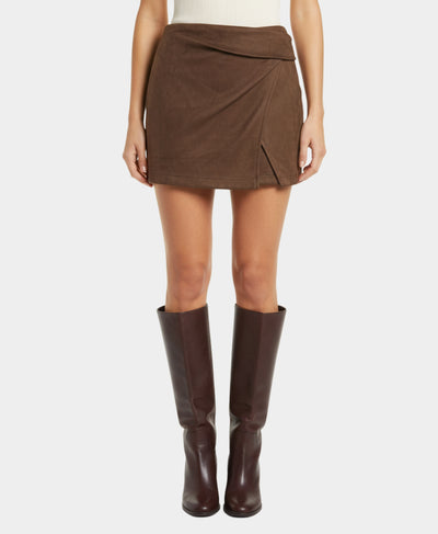 Faux Suede Mini Skort image 1
