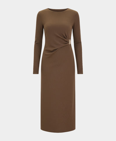 Knit Maxi Dress w/ Gold Hardware image 2