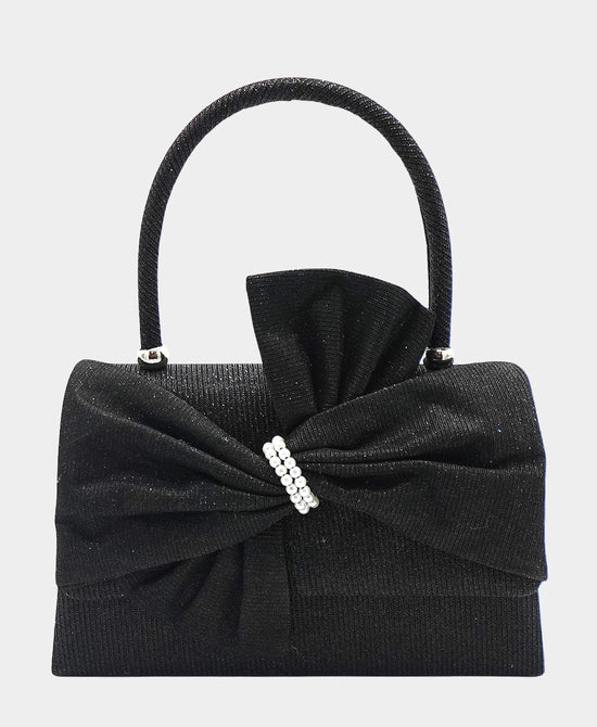 Shimmer Evening Bag w/ Faux Pearls view 