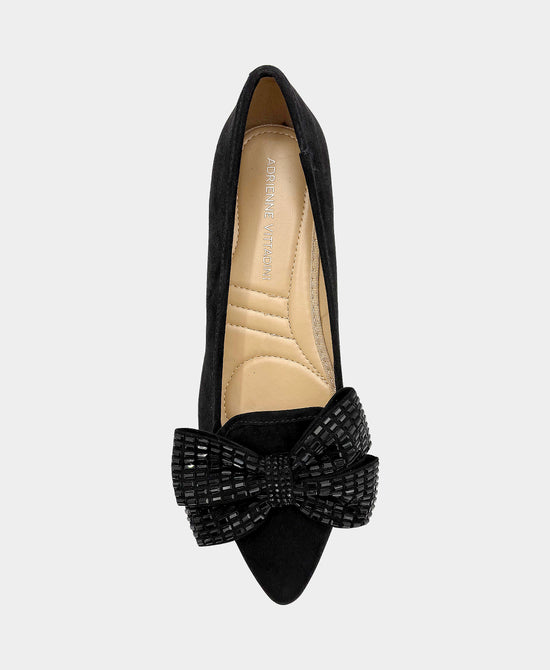 Suede Pump w/ Crystal Bow view 