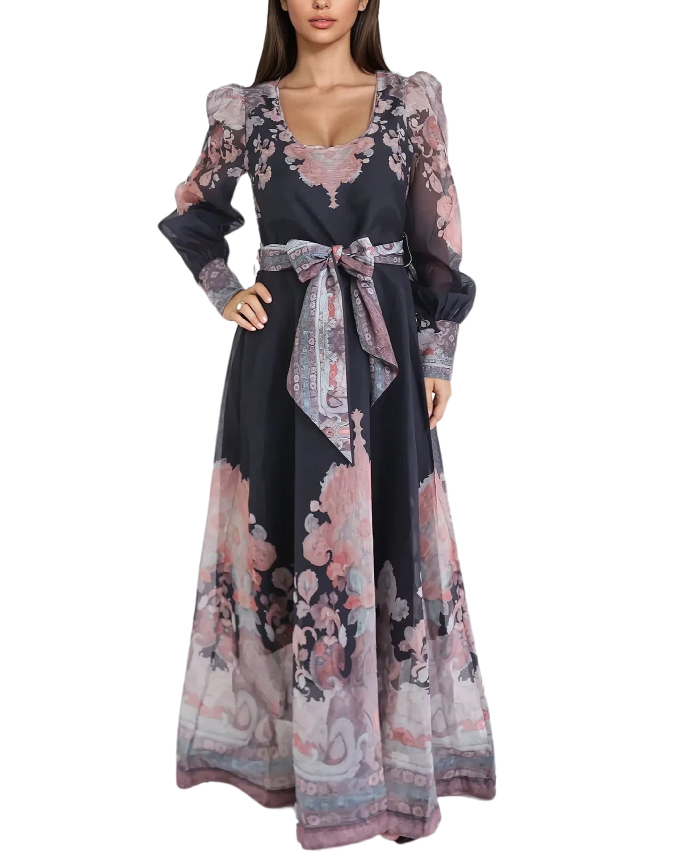 Printed Maxi Dress view 1