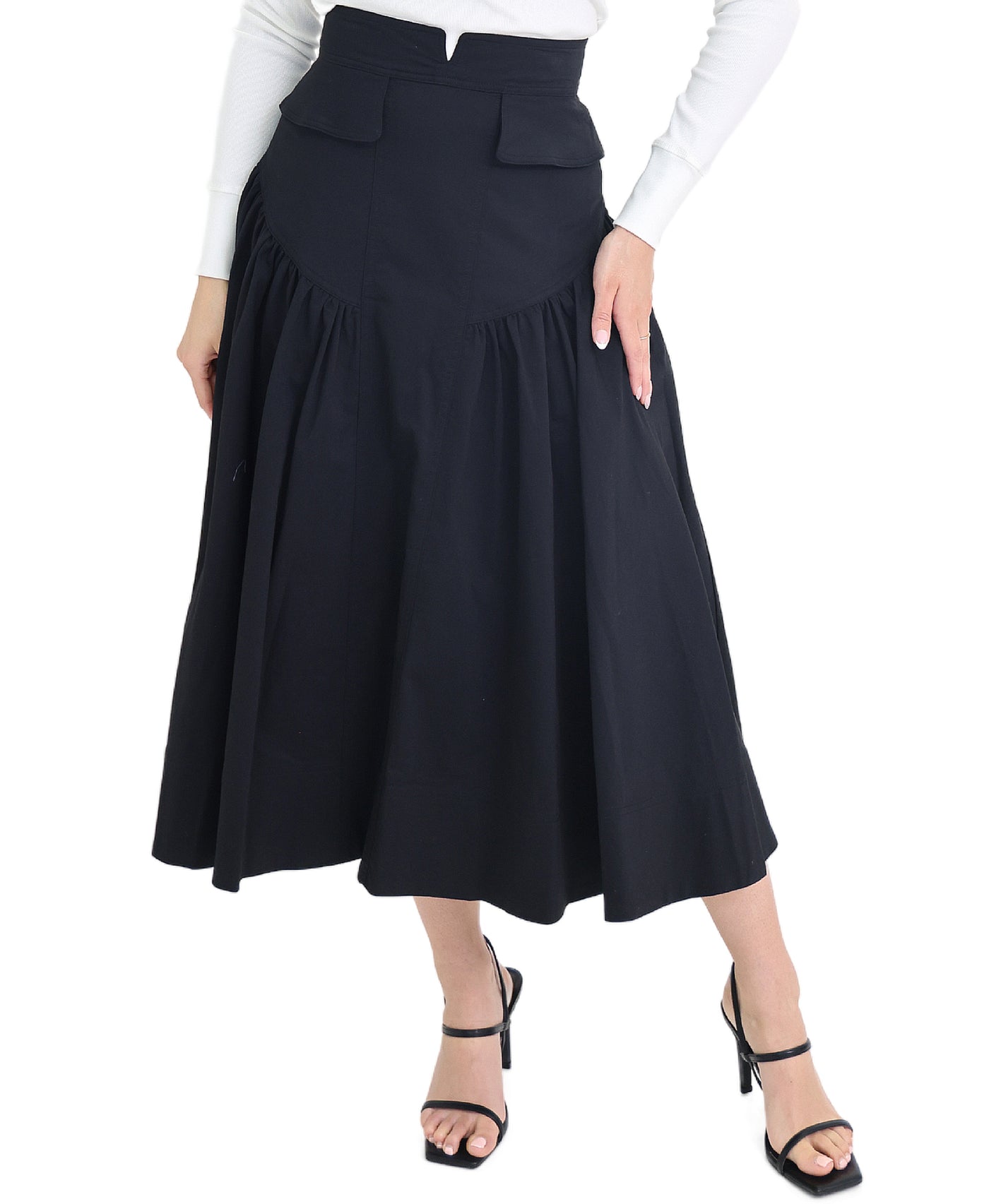 Drop Waist Midi Skirt view 1