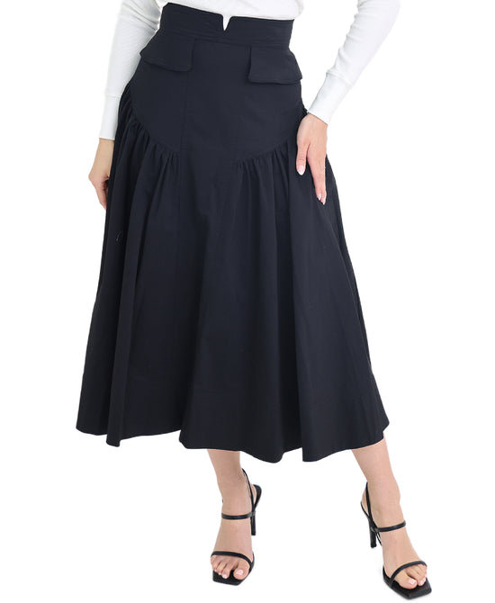 Drop Waist Midi Skirt view 