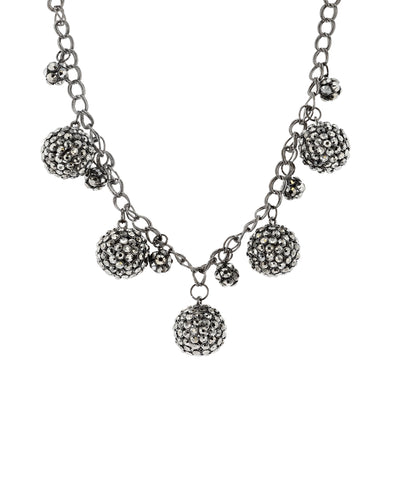 Statement Necklace w/ Pave Spheres image 1