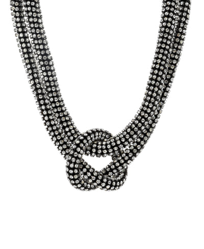 Twisted Knot Rhinestone Necklace image 1