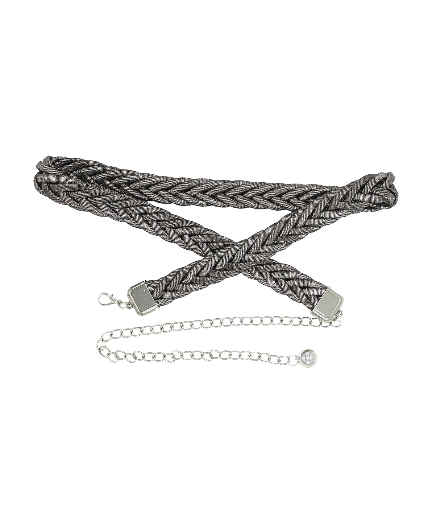 Braided Metallic Chain Belt image 1