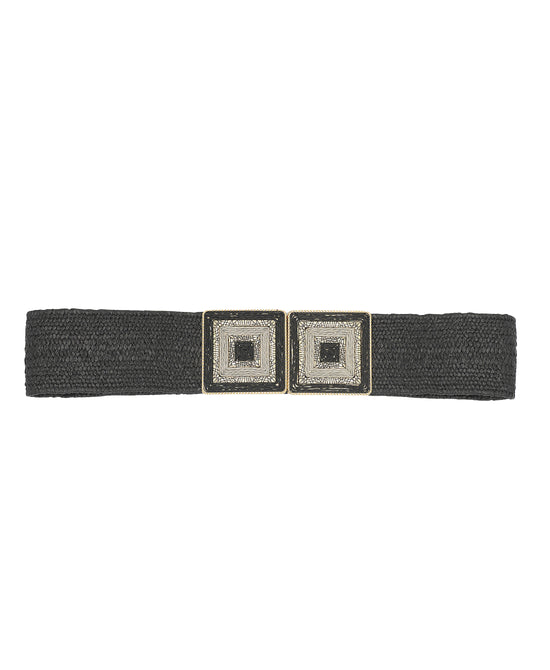 Woven Belt w/ Double Square Buckle view 1