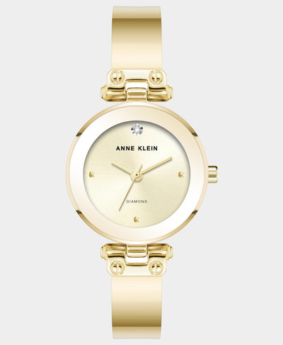 Round Two Tone Metal Watch image 1
