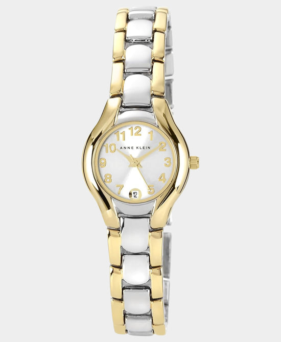 Round Two Tone Metal Link Watch view 