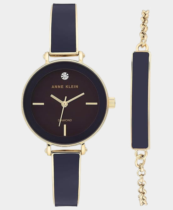 2 Pc Round Watch w/ Bracelet view 