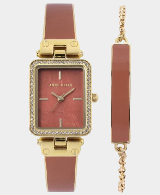 2 Pc Rectangle Watch w/ Bracelet view 