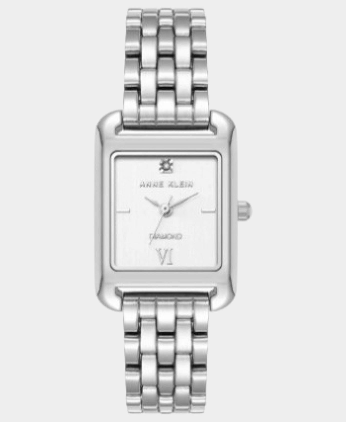 Rectangle Watch w/ Metal Link Bracelet view 1
