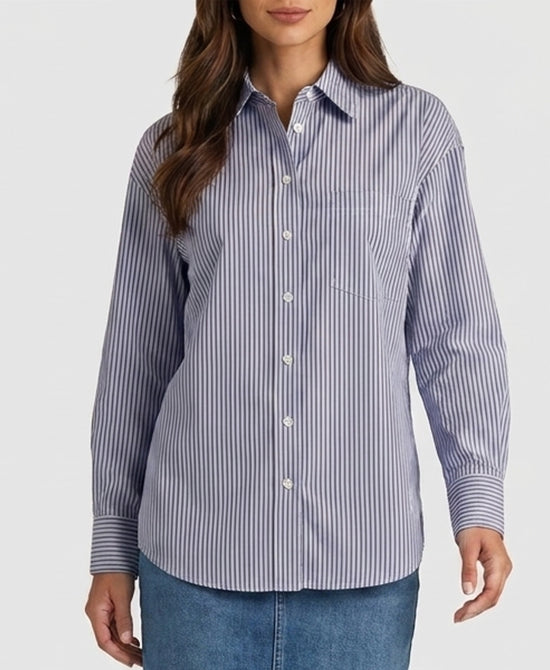 
Pinstripe Shirt in BLUE MULTI view 1