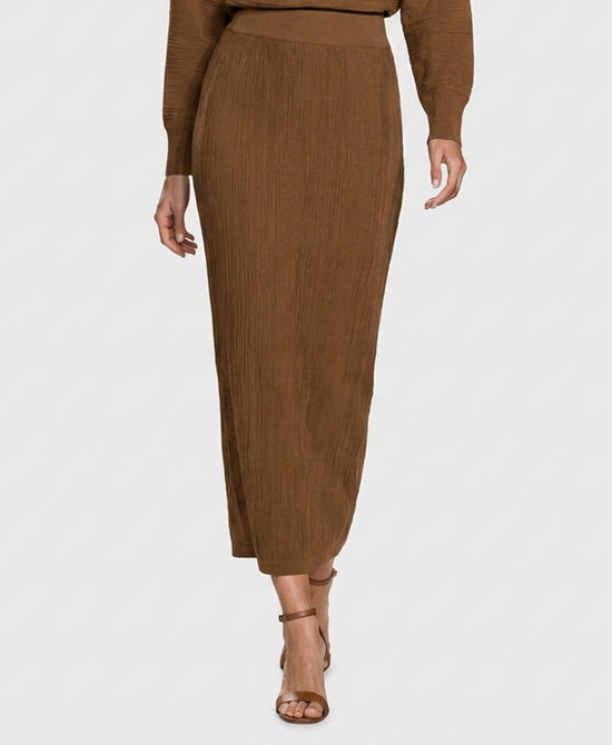 
Knit Maxi Skirt in BROWN view 1