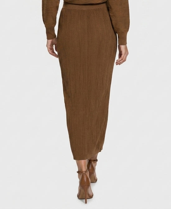 
Knit Maxi Skirt in BROWN view 2