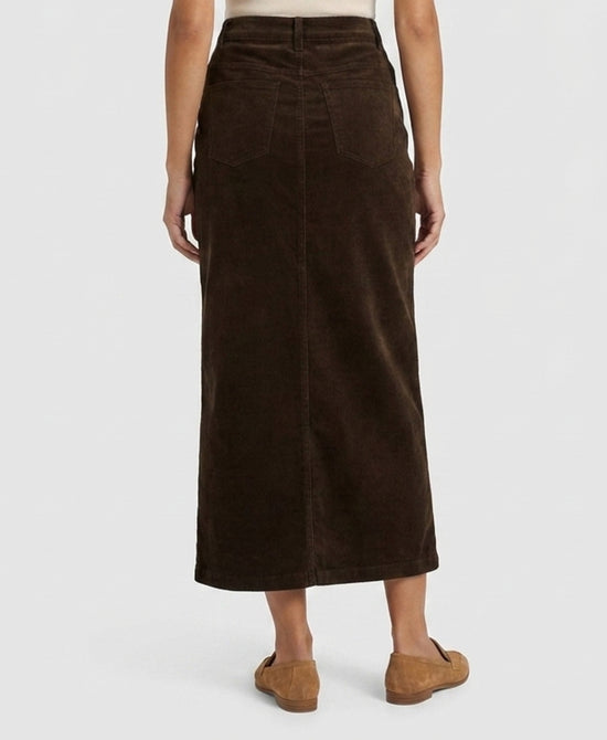 
Corduroy Maxi Skirt in BROWN view 2