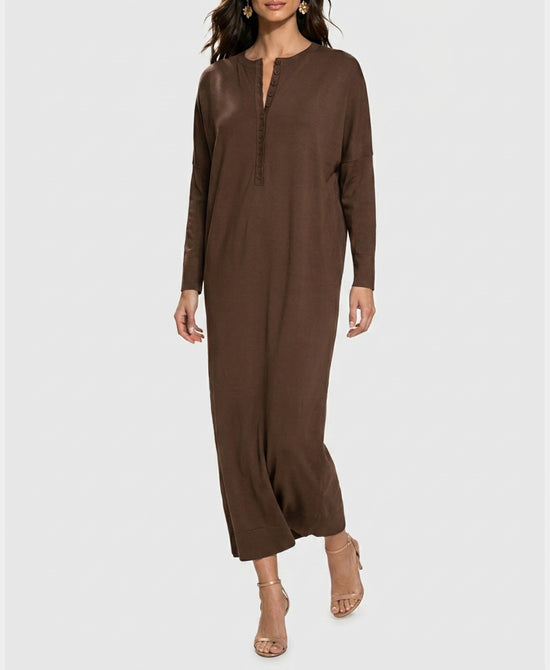 
Knit Maxi Dress in BROWN view 1