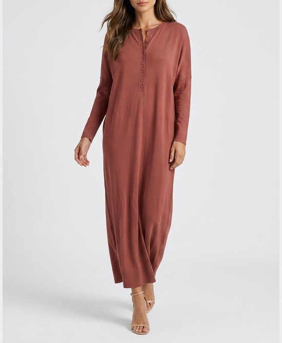
Knit Maxi Dress in MULBERRY view 1