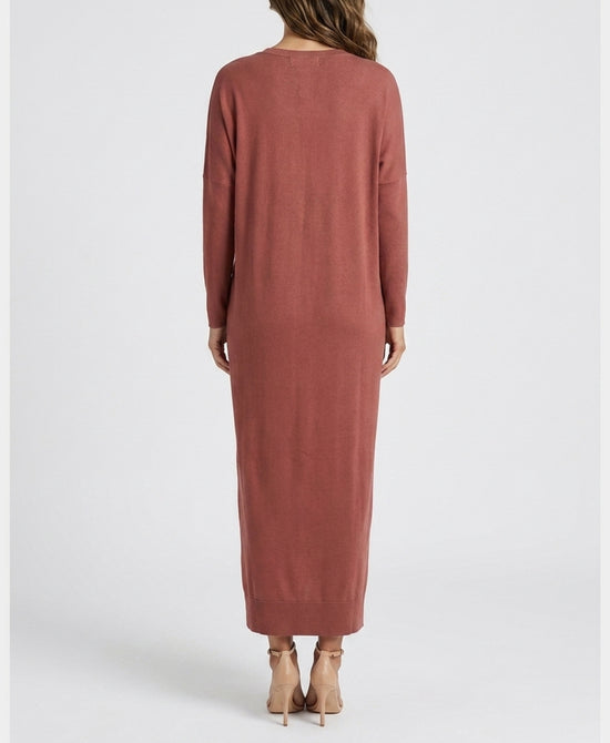 
Knit Maxi Dress in MULBERRY view 2