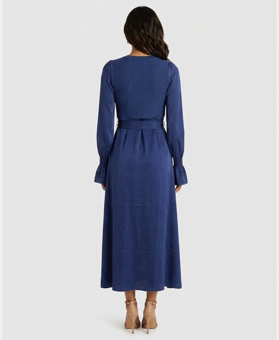 
Knit Combo Midi Dress in BLUE view 2