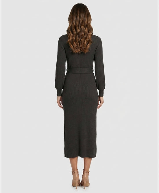 
Knit Maxi Dress in DARK CHESTNUT view 2